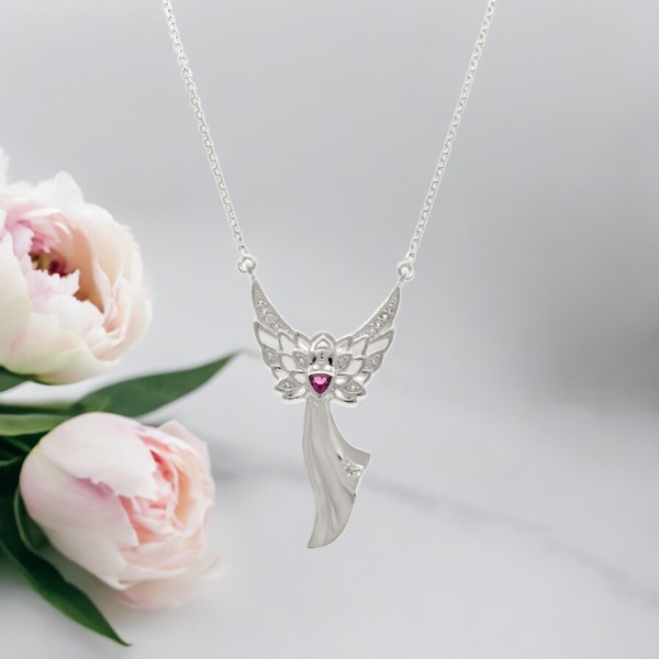 Collier Grenat Rhodolite - Ange