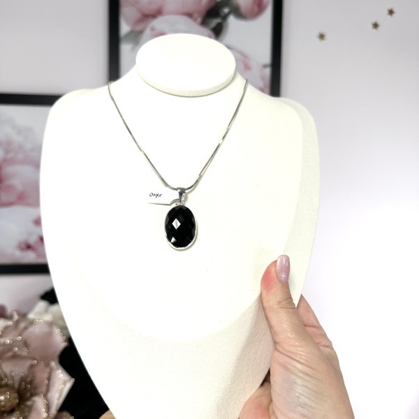 Pendentif Onyx Noire