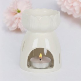 Bruleur a Fondant Blanc - Forme Fleur de Lotus